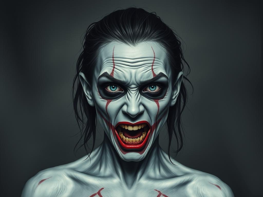 Erstelle Mir Ein Gruseliges Psycho Bild Mit Einem Gruseligen