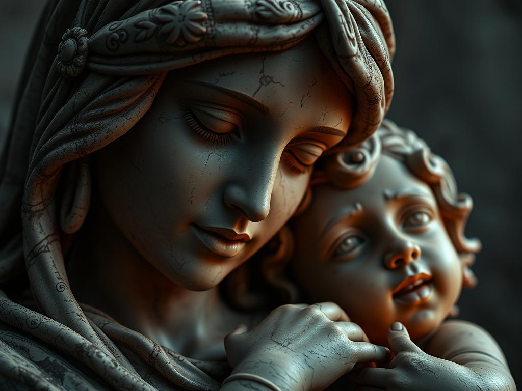 Two Human Figures — One Earthly One Made Of Stars — Facing