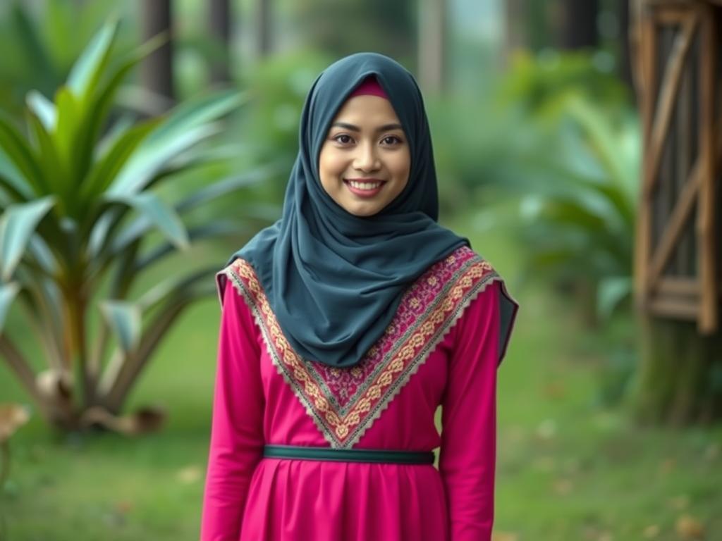 Cewek Cantik Pakai Hijab Pashmina Warna Hitam