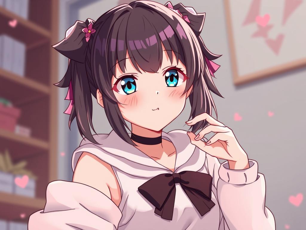 Make An Anime Elaina With The Text In Front Of Him Cellaw