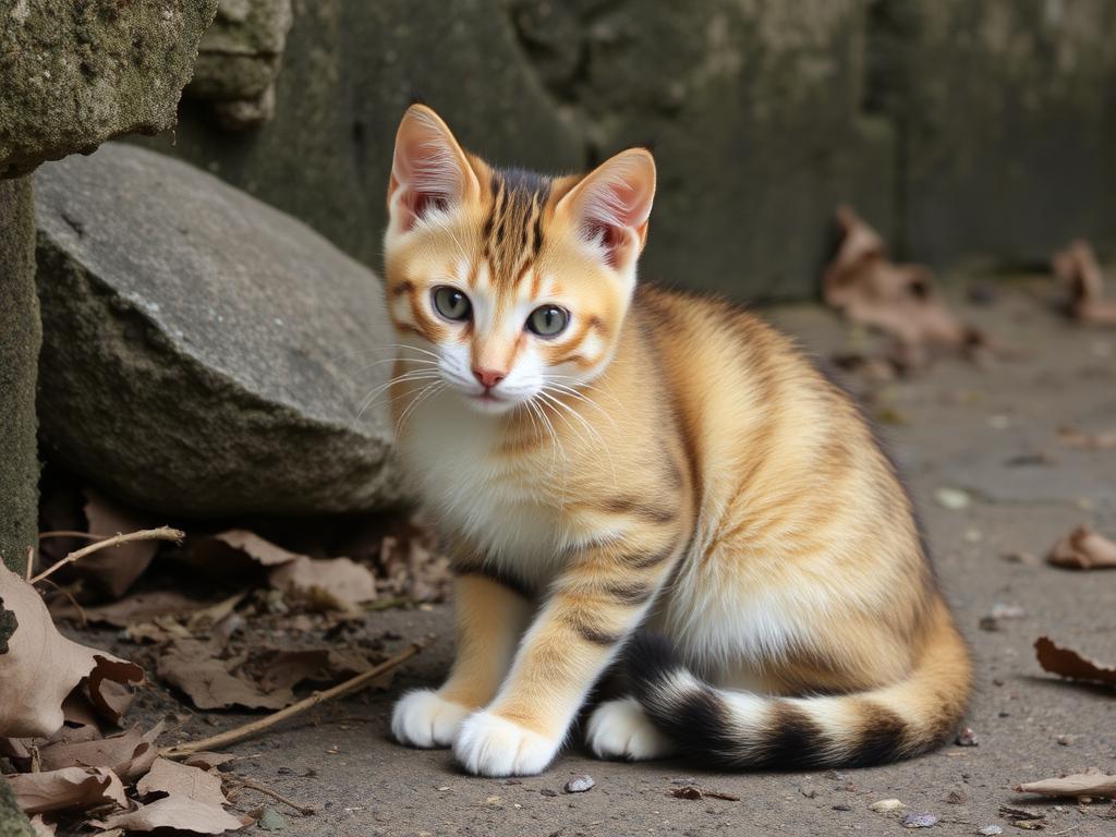 Seekor Kucing Dengan Kepala Pria Berkulit Hitam Dengan Jawline