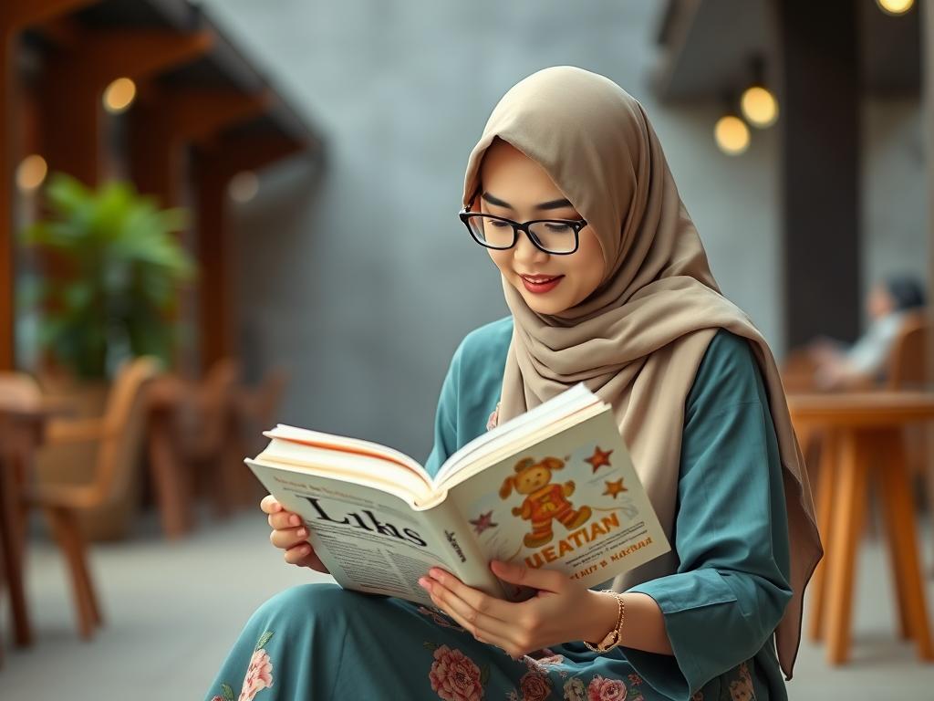 Buatlah Wajah Wanita Cerita Dengan Baju Bertuliskan Rama