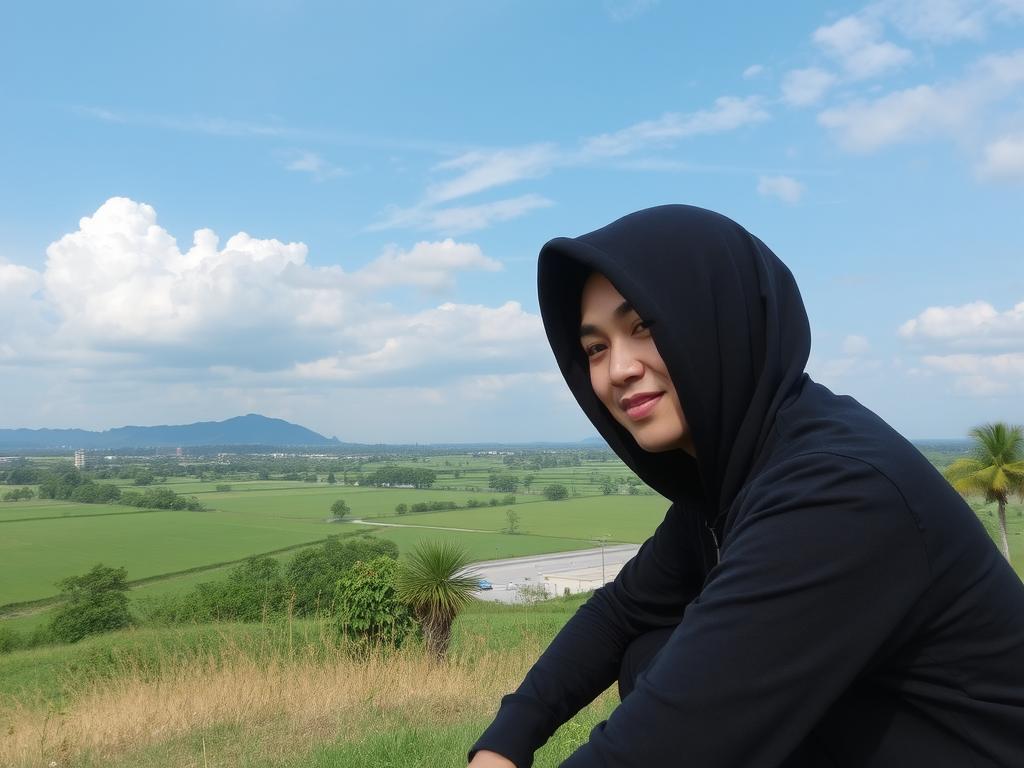 Gambar Pria Berkulit Hitam Yang Sedang Menggunakan Kupluk Dan