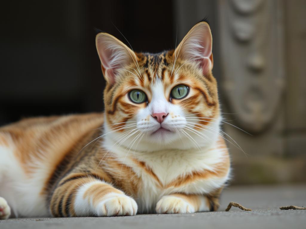 Cute Cat Huge Banana Smoking
