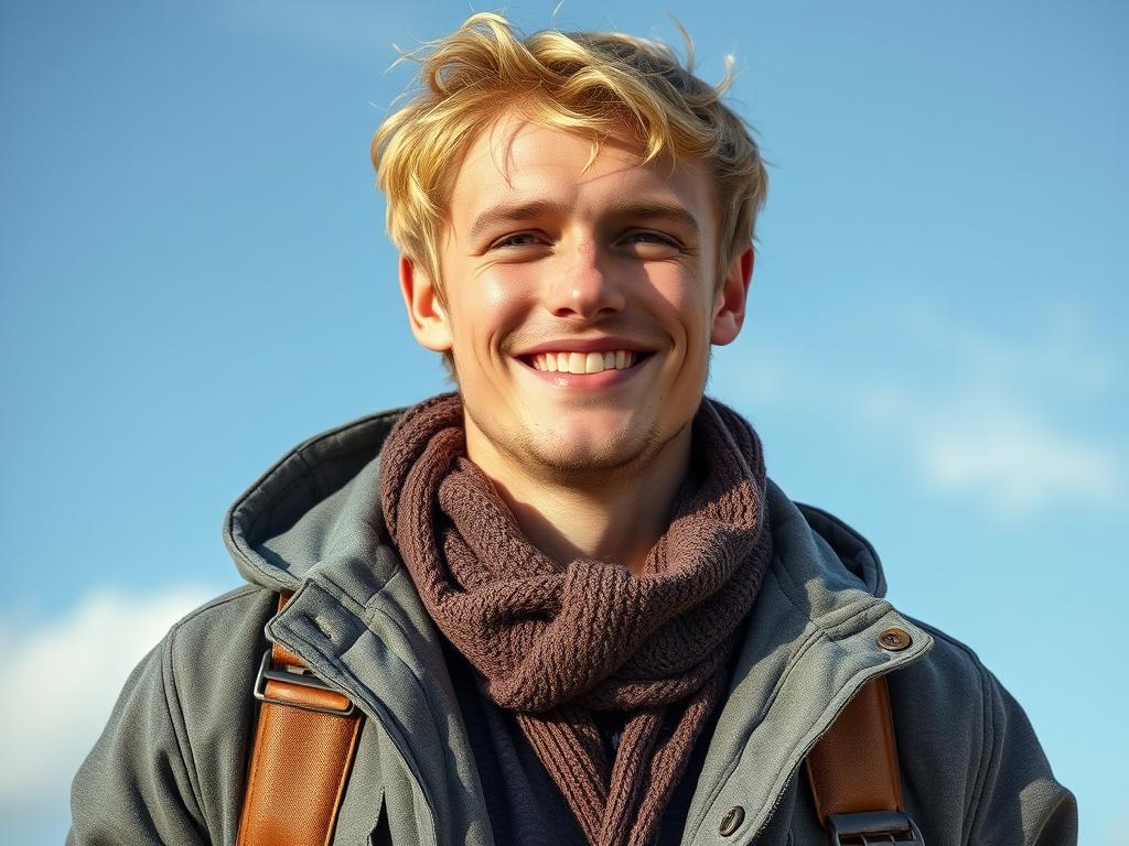 Un Homme Au Bord De La Mer