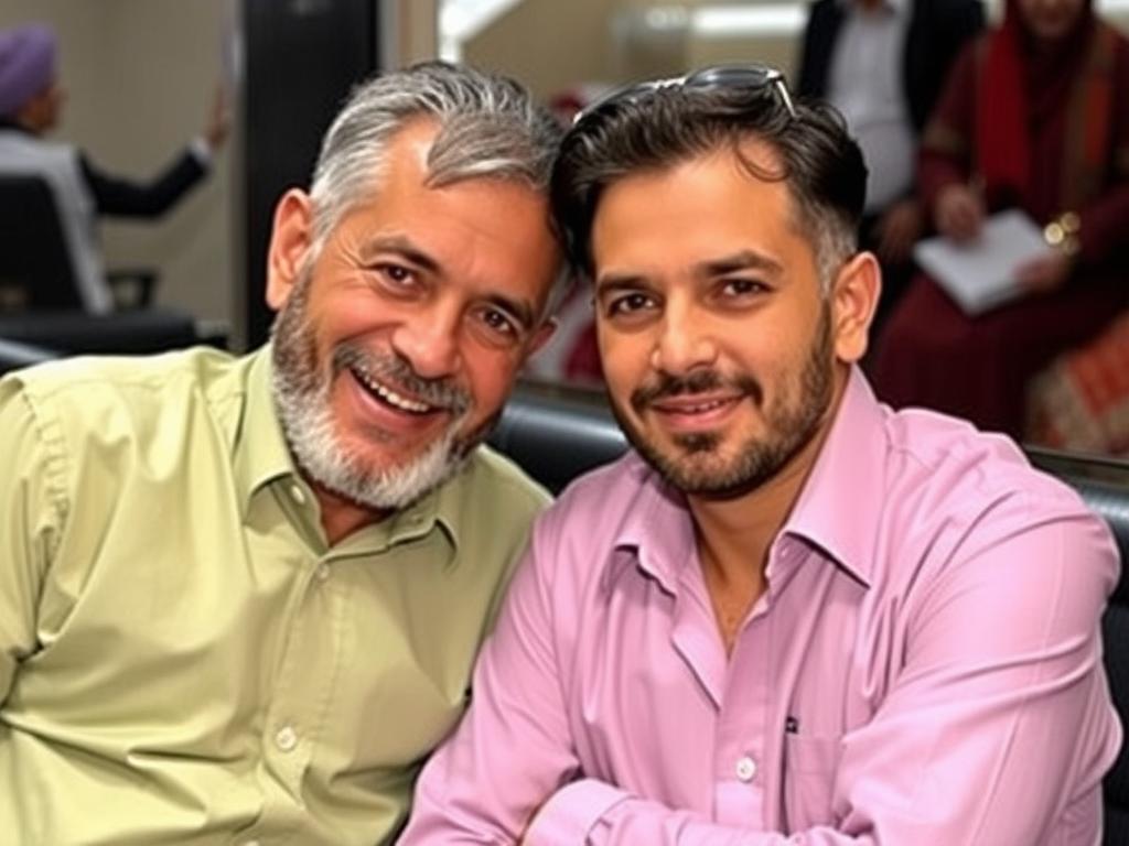 صورة رجل يشتري من السوق ويرتدي زيا