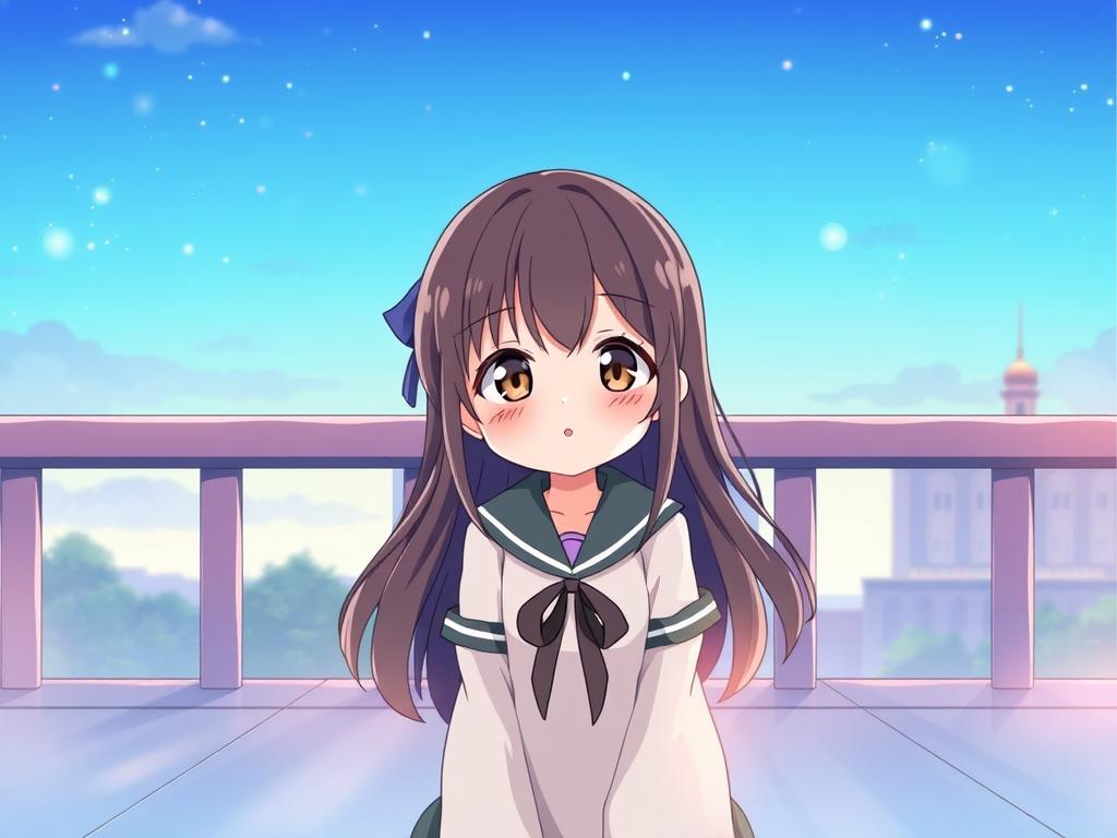 Anime Rambut Panjang Berwarna Putih Dan Bermata Biru Tua Memakai