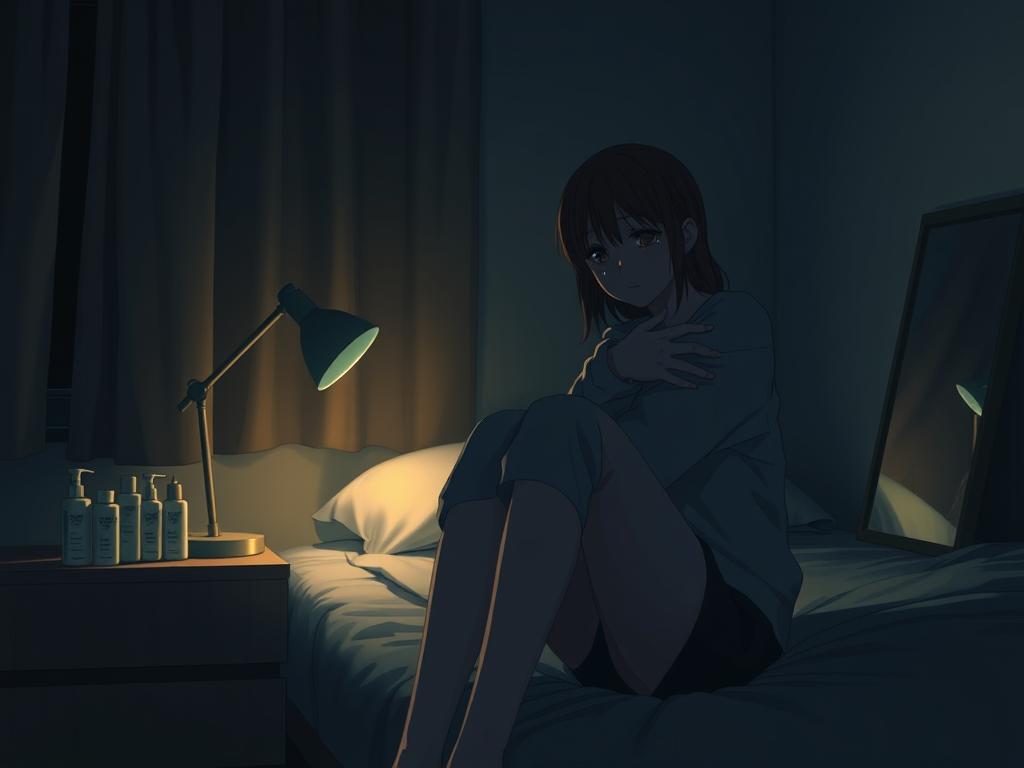 Anime Futuristic Robot Holding A Glowing Smartphone With A Green