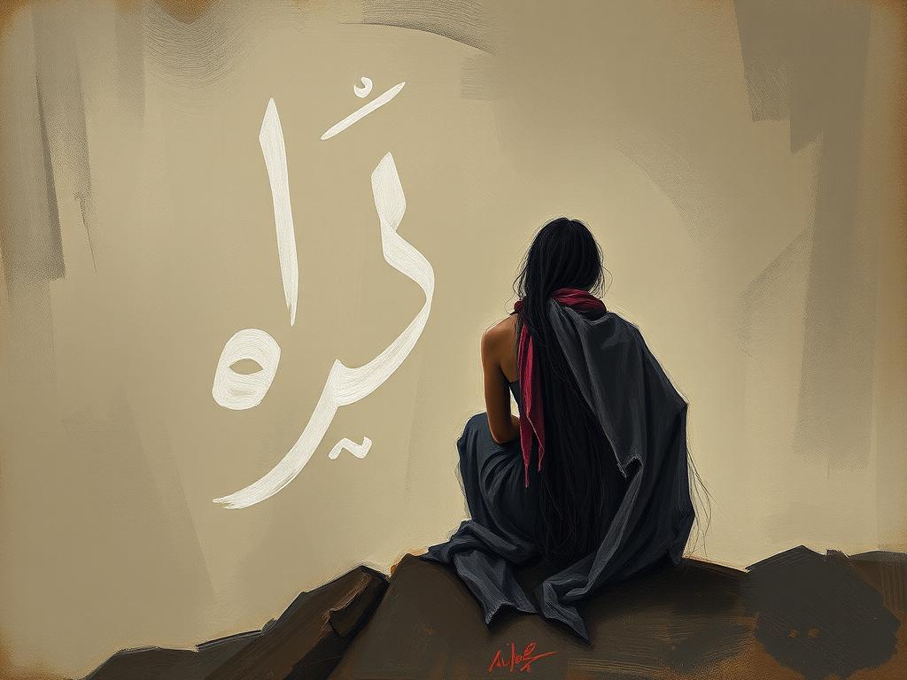 شخص لابس كل اسود لا يضهر إلا عينه رافع