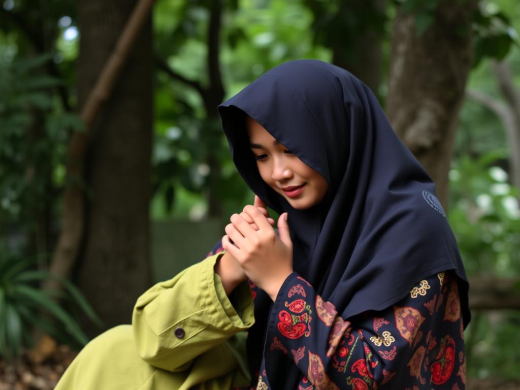 Di Tengah Ruang Gelap Dan Hening Duduk Seorang Manusia Bersila