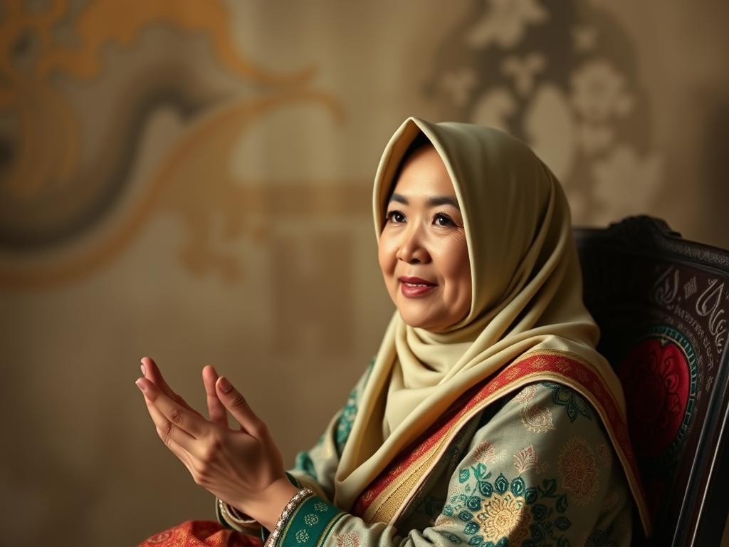GAMBAR Seorang Pria Indonesia Yang Ceria Di Desa Kecil Mengenakan