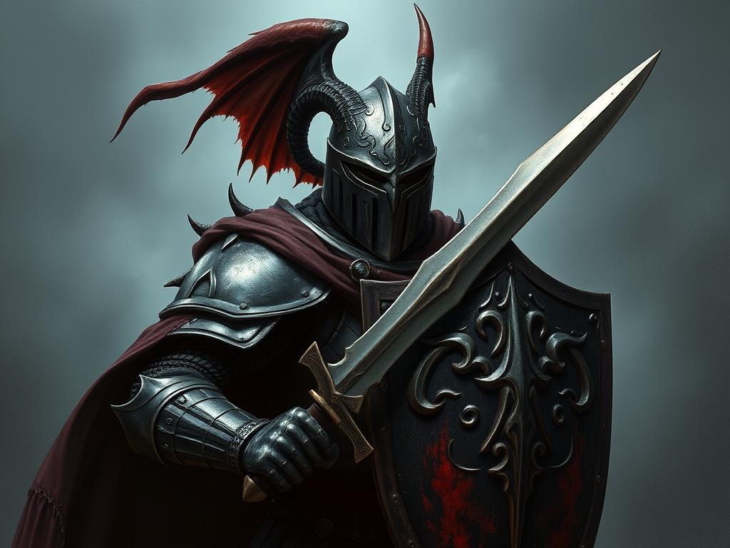 Create An Image Of Jesus Give Him Eyes Of Fire Holding A Sword