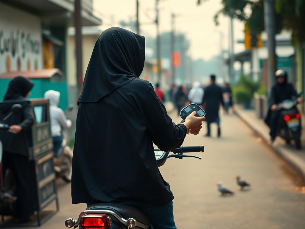 Dalam Gua Purba Yang Diterangi Cahaya Remang Seorang Pemuda