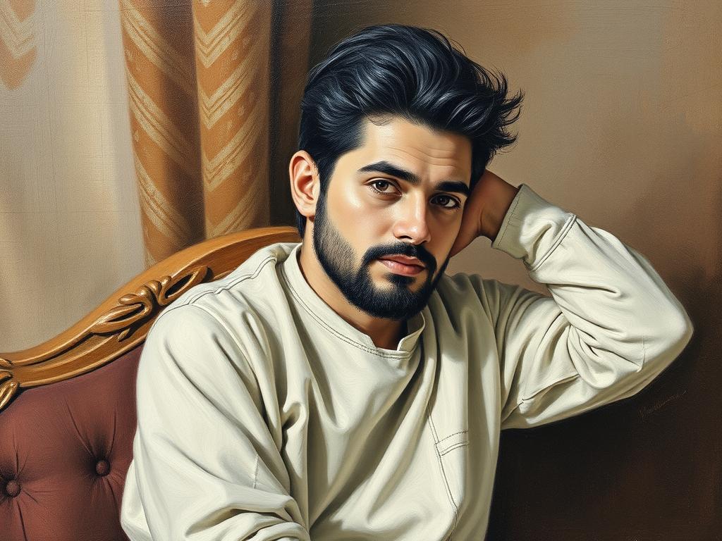 امرأة بشعر أسود، عيون سوداء واسعة،