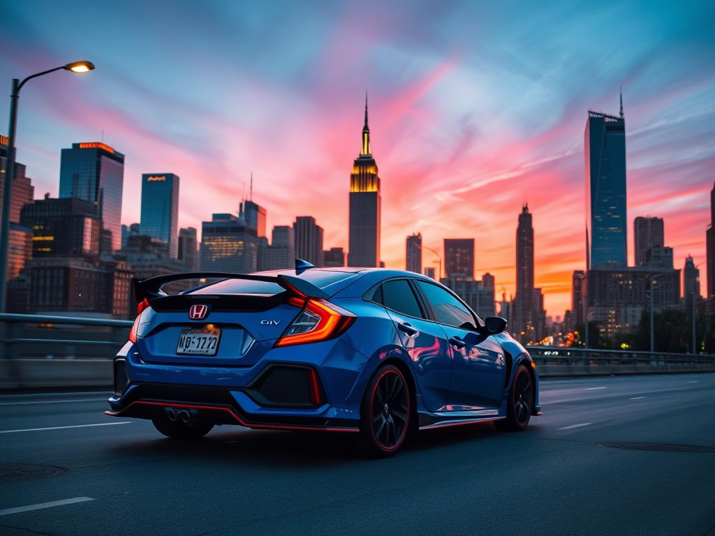 Luxury City Skyline At Sunset Golden Light Motivation Background