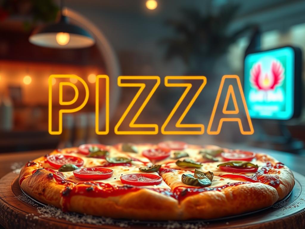 Americano Comiendo Pizza