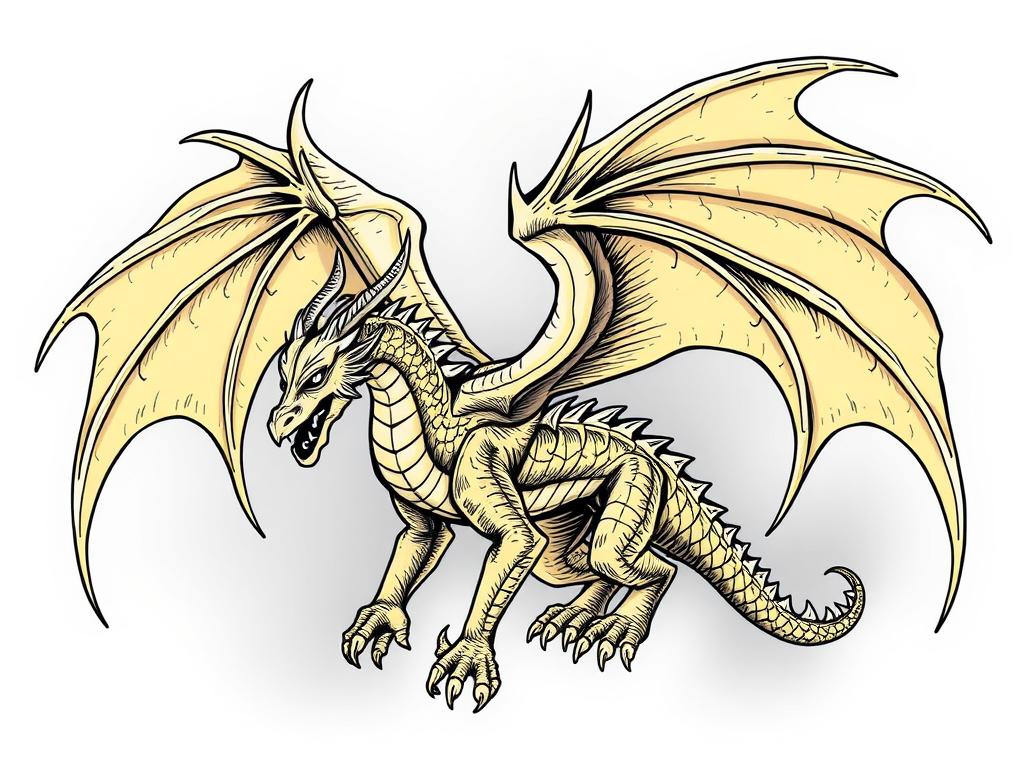 A Dragon Flying Over A Neon City At Night