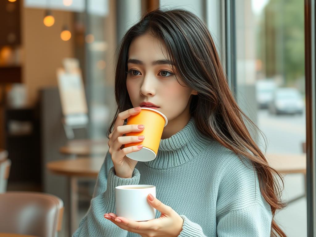 Photo Realistic -  Close Up - A Nineteen Year Old Girl With Very