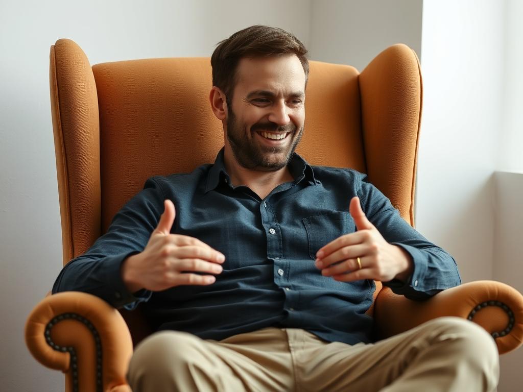 Man With Another Mans Head Between His Legs