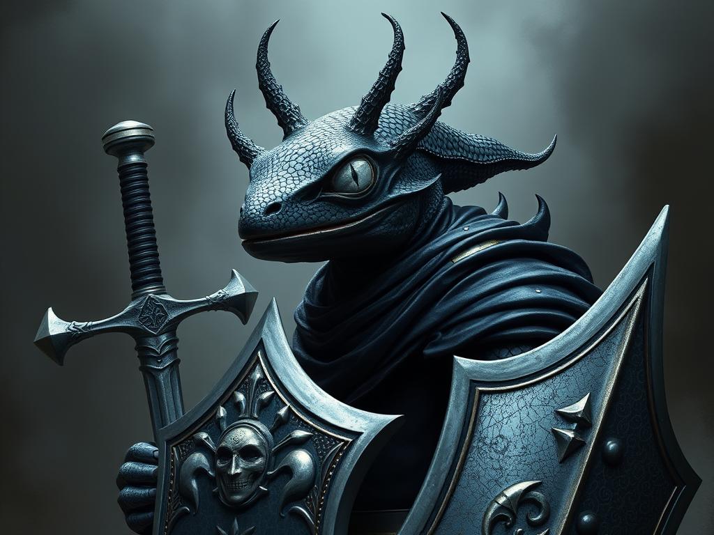 A Blue Glowing Fenrir Wolf NPC With A Quest Over Its Head From
