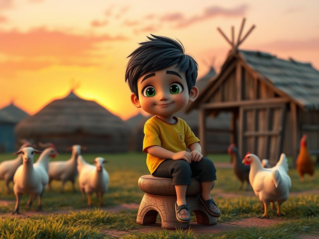 A 3D Pixar Cartoon Style Ultra HDR Hyper-realistic Scene Of An