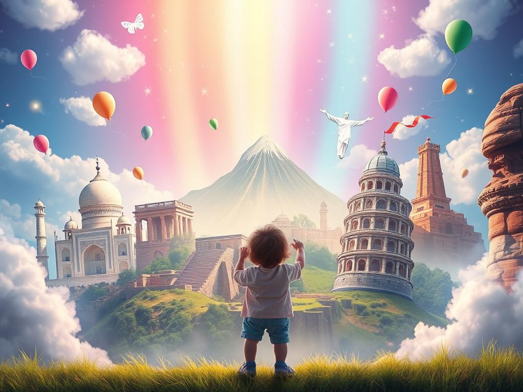 A Cartoon-style Sky Scene For A Children's Animation The Background