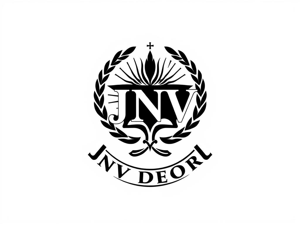 Logo Circulaire Simple Fond Bleu Nuit Autour Un Fin Cercle