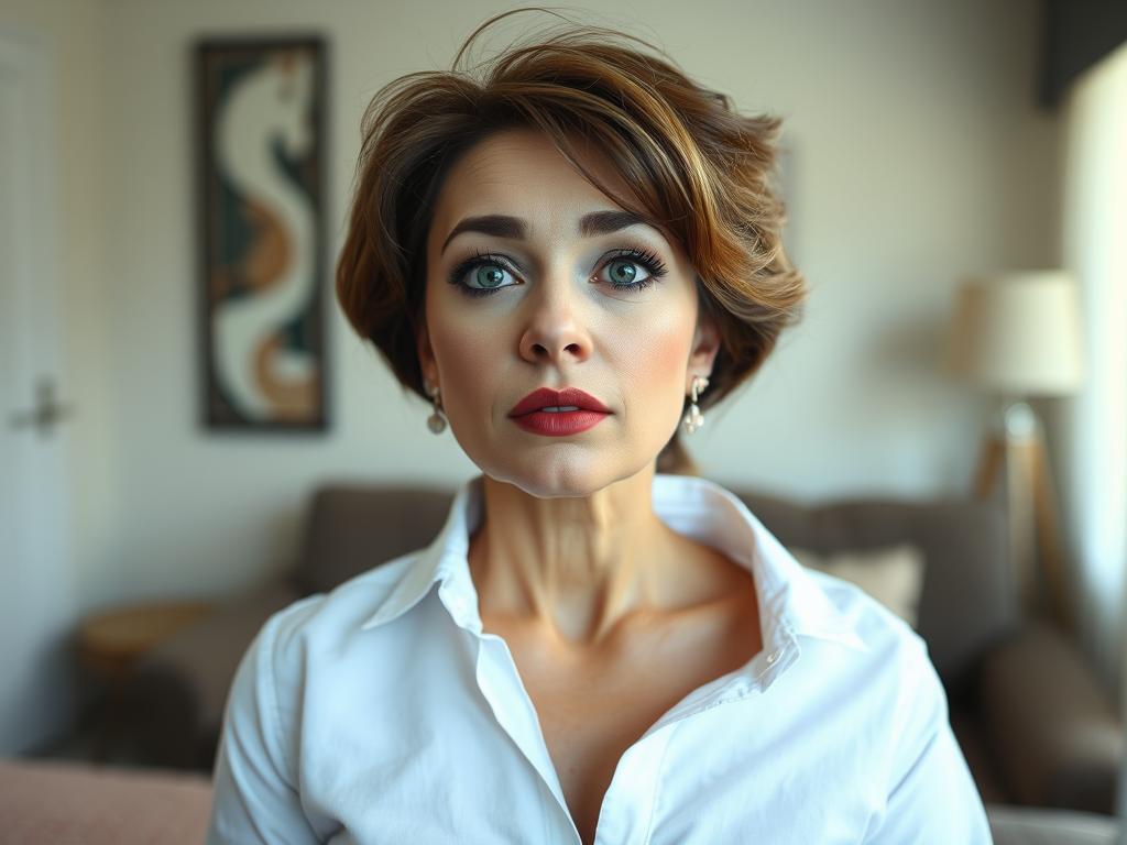 A Close Up Of A Woman In A Wedding Dress Posing For A Picture