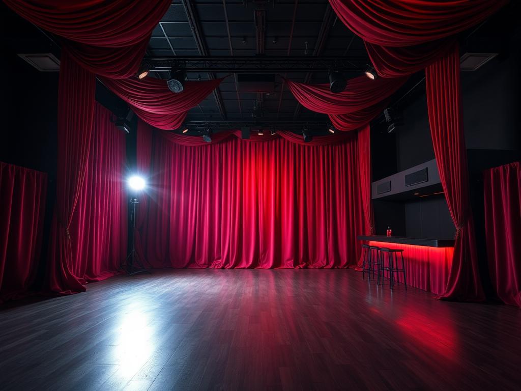 Studio Environment With A Grey Panel  Wall With Arched Alcolve