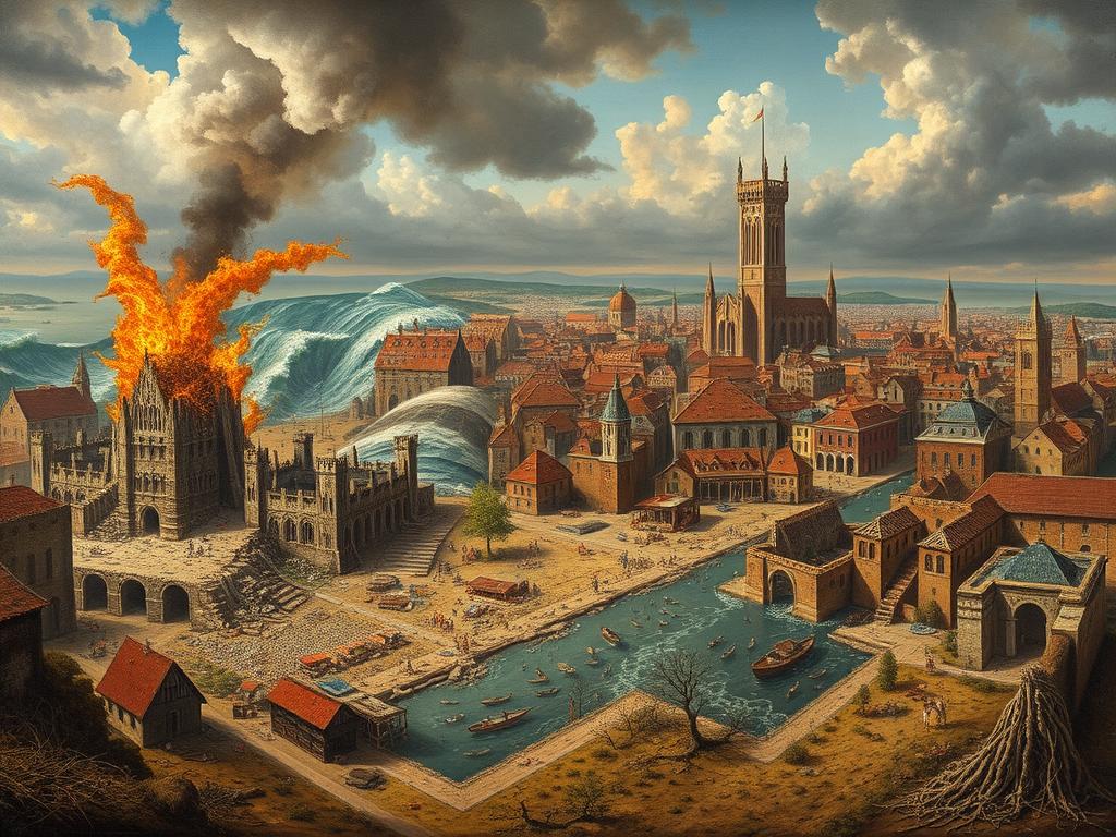 Create A High-definition Provocative Image Of A Chaotic Social
