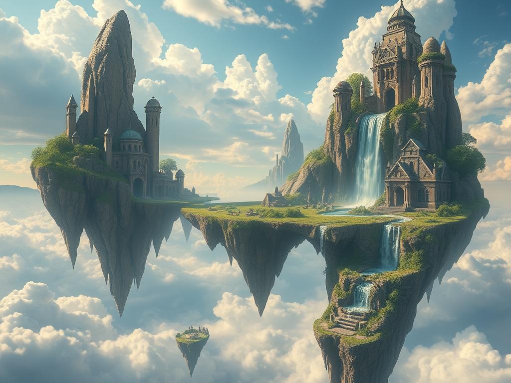 Epic Fantasy Scene Combining Elements From Secret Of Mana