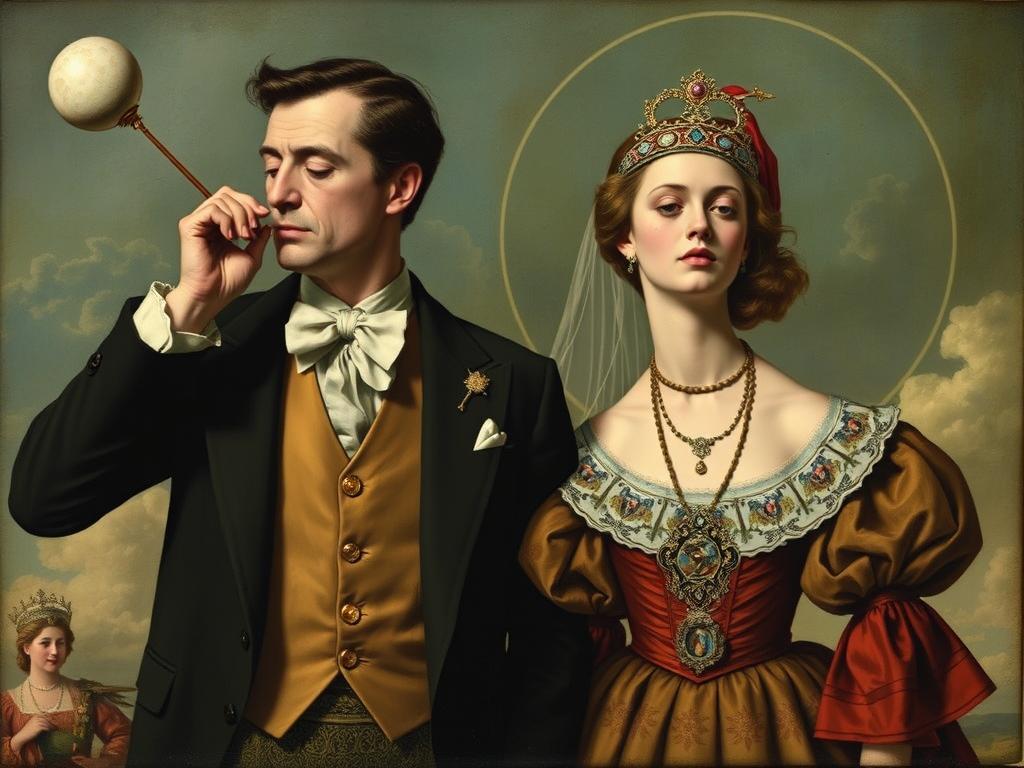 PAINTING On A Steampunk Seamstress' Mannequin An Asymmetrical