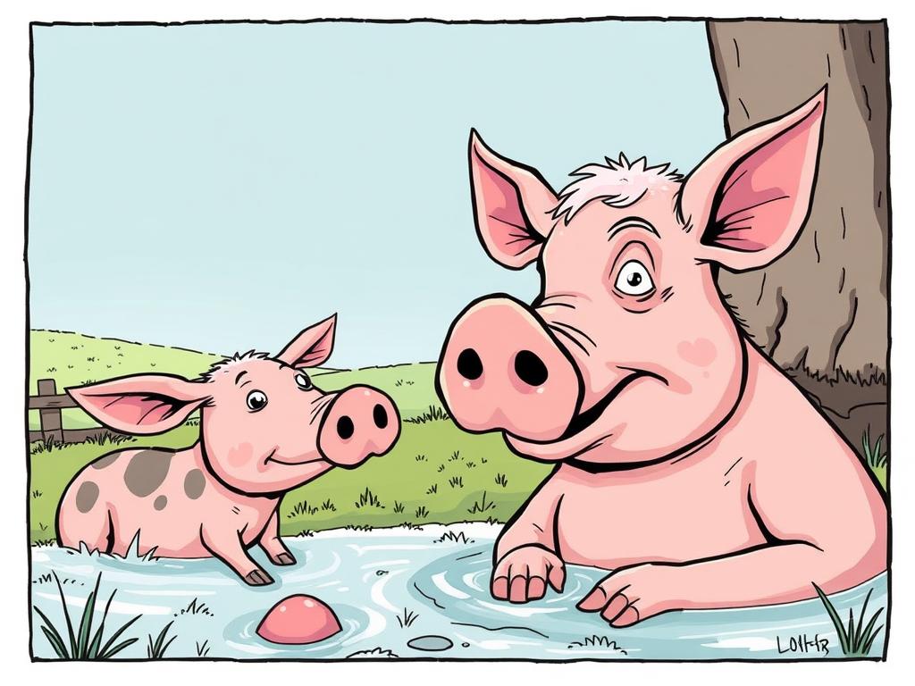 Wenn Der Affe Mit Dem Schwein