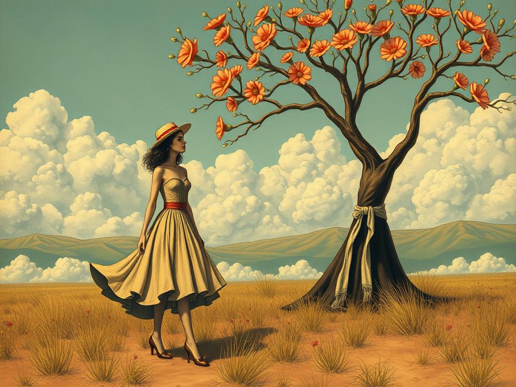 “A Hazy Sunset Sky With Warm Golden Light And Thick Softly
