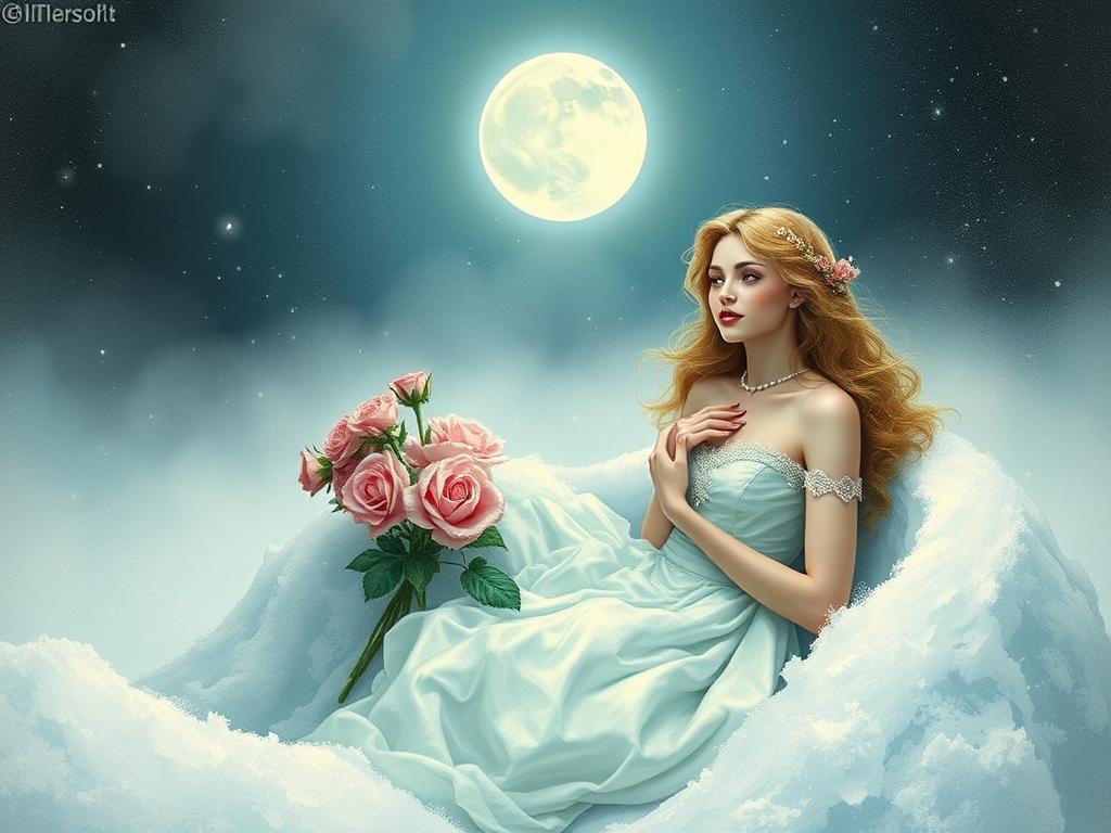 A Stylized Anime-esque Illustration Of A Young Woman With Shoulder-length