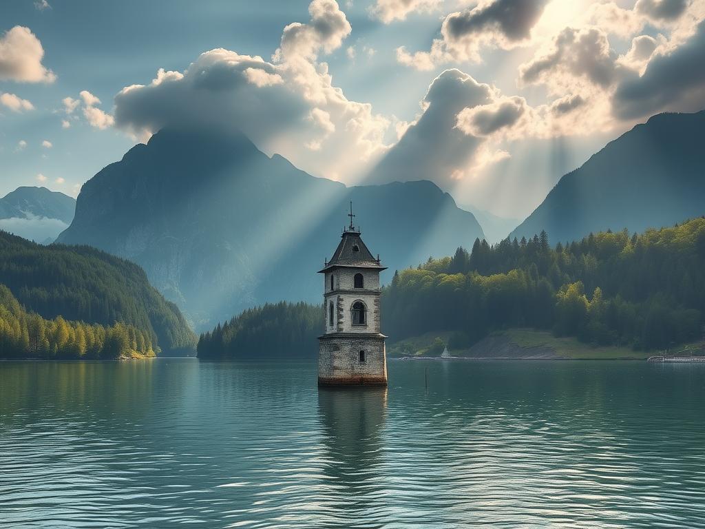 Picture An Ancient Castle Sitting Atop A Cliff Overlooking A