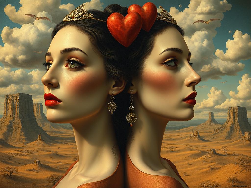 In The Style Of Salvador Dali  But The Girl She Says To Herself