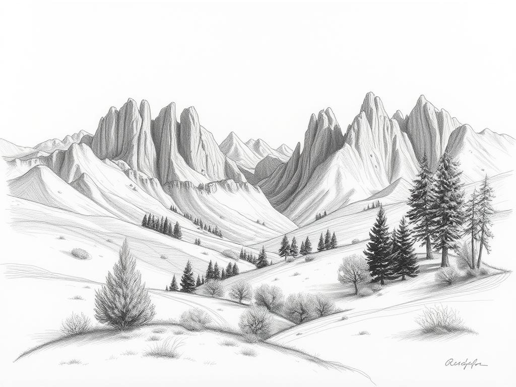 A Dreamy Ethereal Landscape With Floating Soft Clouds A Winding