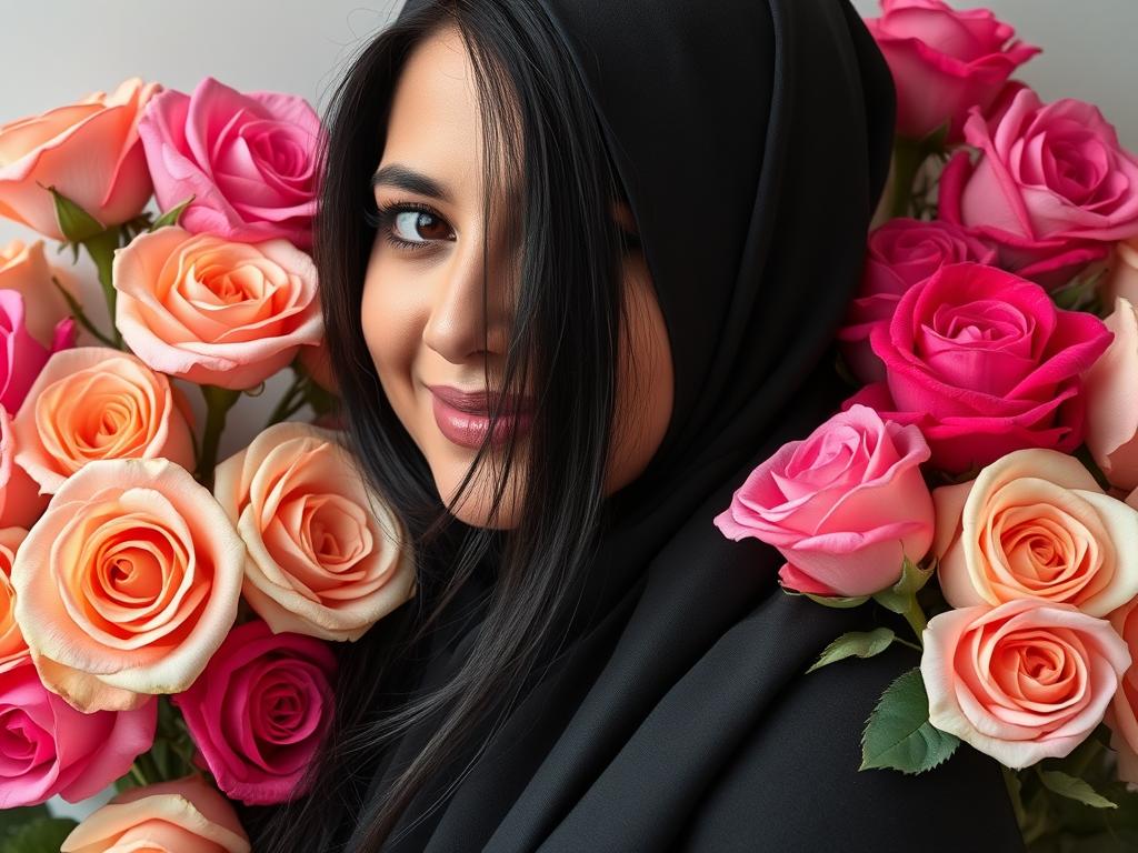 Cewek Cantik Pakai Hijab Pashmina Warna Hitam