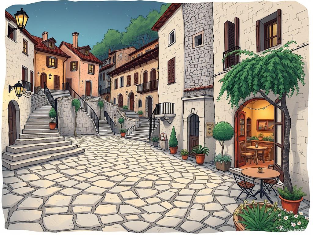A Child-friendly Fantasy Collage-style Digital Illustration Of