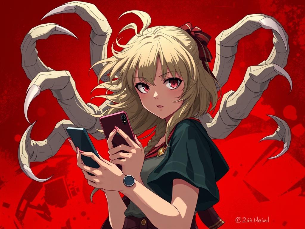 Photorealistic Photograph Of A 3D Figure Of Anime-style Girl