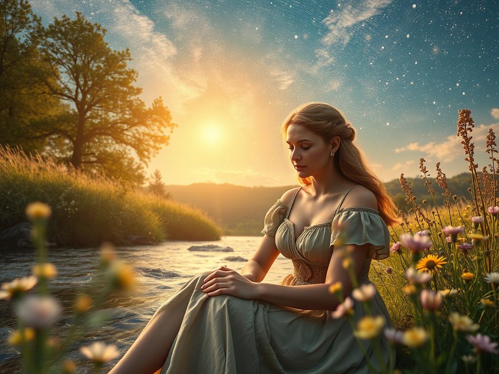 A Highly Dynamic And Symbolic Digital Illustration In The Center