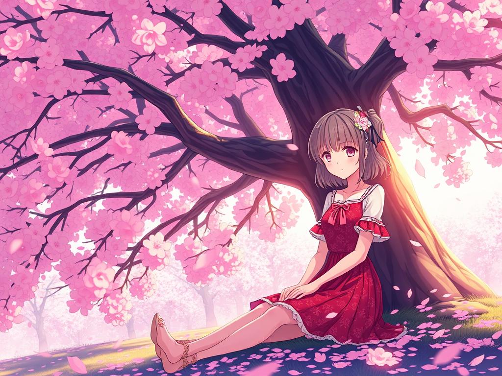 Una Chica Anime Con Los Ojos Vendados Camina Al Borde De Un Precipicio