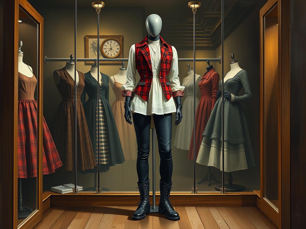 A Completely Empty Room With Red Leather Covering On The Walls