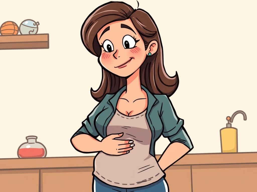 A Young Woman With Long Flowing Brown Hair Wearing A Plain Black
