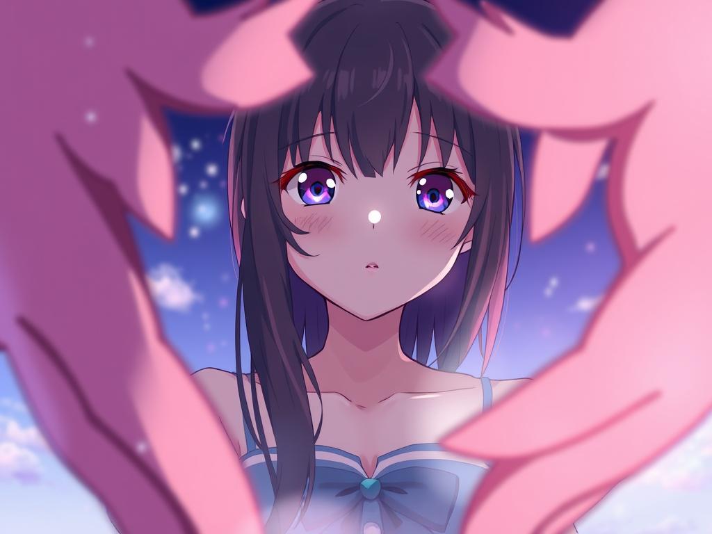 A Close-up Of A Person With Their Chest Glowing Radiating Emotion