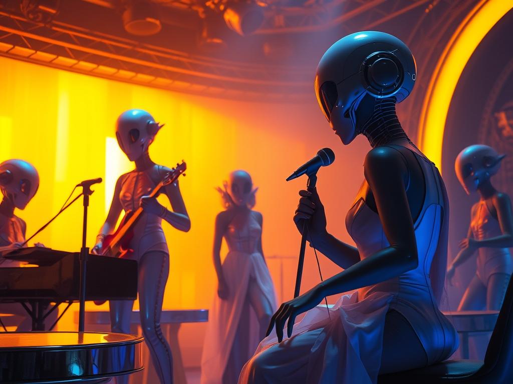 Picture A Dusky Beach On An Alien Planet Where The Sky Is A