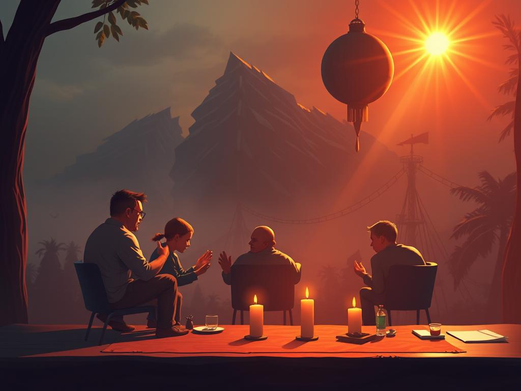 A Child-friendly Fantasy Collage-style Digital Illustration Of