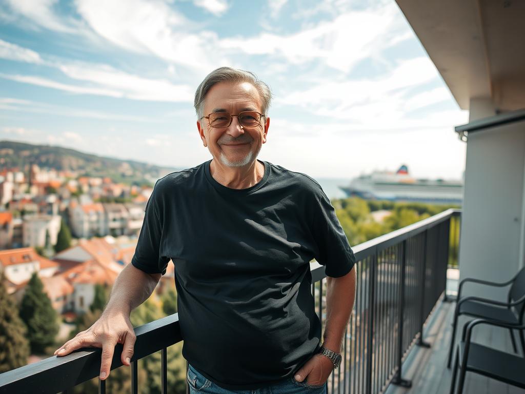 Blauer Garten Mit Ruine Kindern Und Interessanter Perspekti