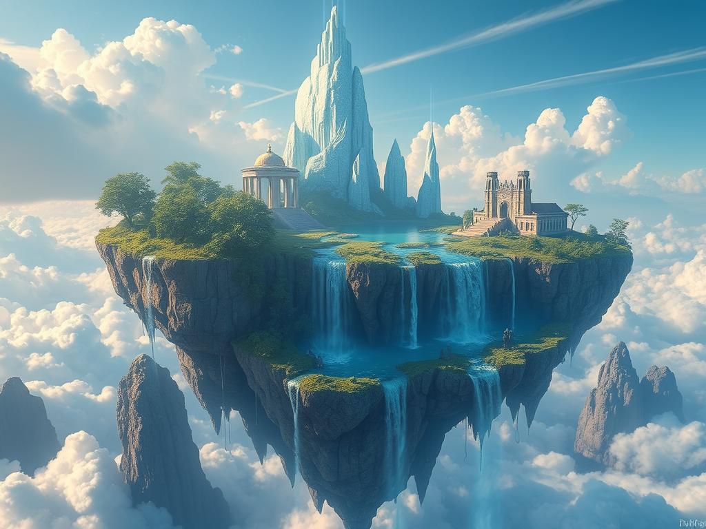 (Anime) A Bright Emerald Meadow Under A Clear Sky Hosts Four